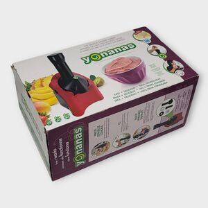 Yonanas Classic Vegan Non-Dairy Frozen Fruit Soft Serve Dessert Maker Red